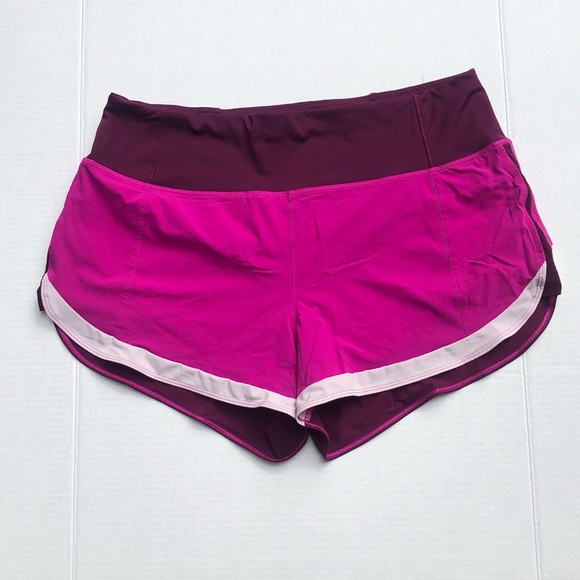 Athleta Running Free Women’s Color block 3.5 Pink Shorts Size M - Picture 1 of 5